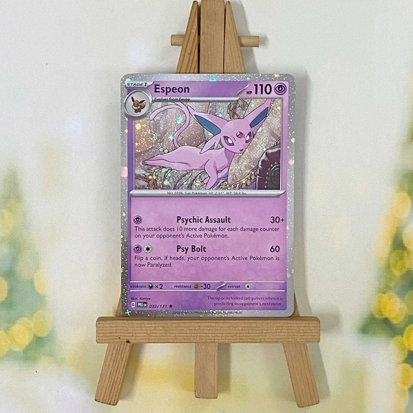 Thẻ hình Pokemon Eevee Evolves Cosmos Holo Promo từ hộp 8-tin Exclusive Prismatic Evolution chính hãng ảnh 6