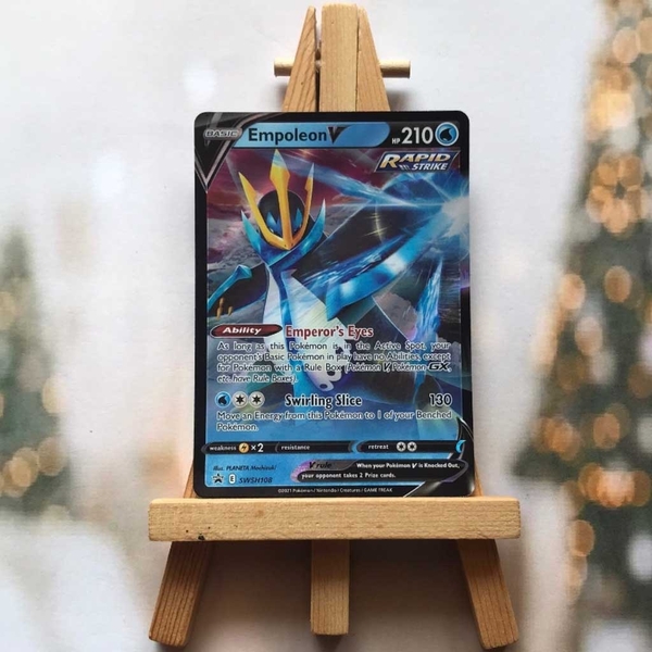 Thẻ hình Pokemon Empoleon V SWSH108 - Lá bài lẻ Sword & Shield Promo tiếng Anh chính hãng ảnh 2