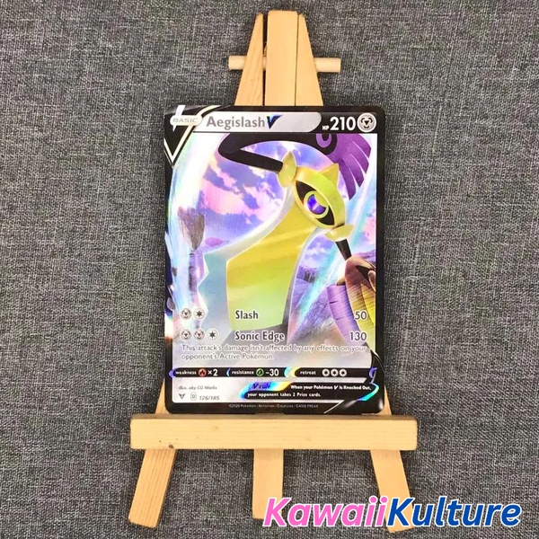 Thẻ hình Pokemon Aegislash V 126/185  - Lá bài Vivid Voltage Ultra Rare tiếng Anh chính hãng ảnh 3