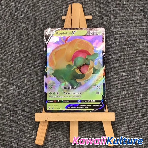 Thẻ hình Pokemon Appletun V 026/264  - Lá bài Fusion Strike Ultra Rare tiếng Anh chính hãng ảnh 3