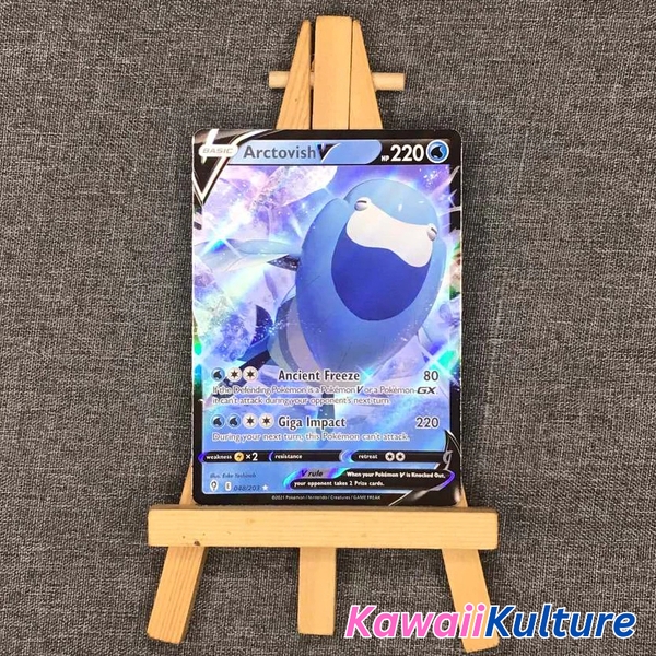 Thẻ hình Pokemon Arctovish V 048/203  - Lá bài lẻ Evolving Skies Ultra Rare tiếng Anh chính hãng ảnh 3
