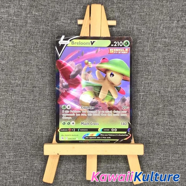 Thẻ hình Pokemon Breloom V 006/264  - Lá bài Fusion Strike Ultra Rare tiếng Anh chính hãng ảnh 2
