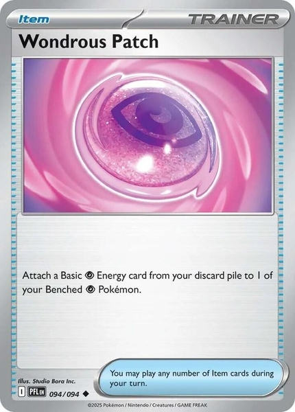 Thẻ hình Pokemon Wondrous Patch 094/094 - Lá bài lẻ Phantasmal Flames Uncommon tiếng Anh chính hãng