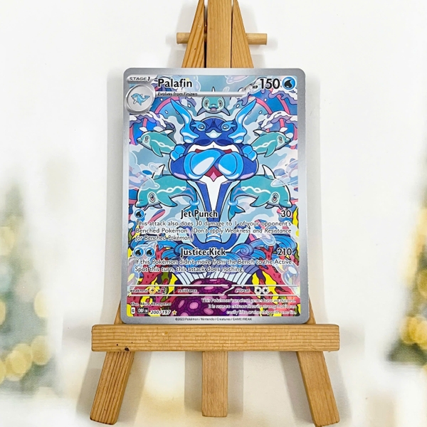 Thẻ hình Pokemon Palafin 200/197 - Lá bài Scarlet & Violet: Obsidian Flames Illustration Rare tiếng Anh chính hãng ảnh 2