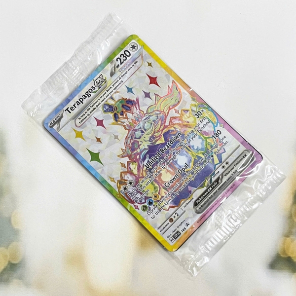Thẻ hình Pokemon Terapagos ex SVP165 (seal) - Lá bài lẻ Scarlet & Violet Full Art Promo tiếng Anh chính hãng ảnh 3