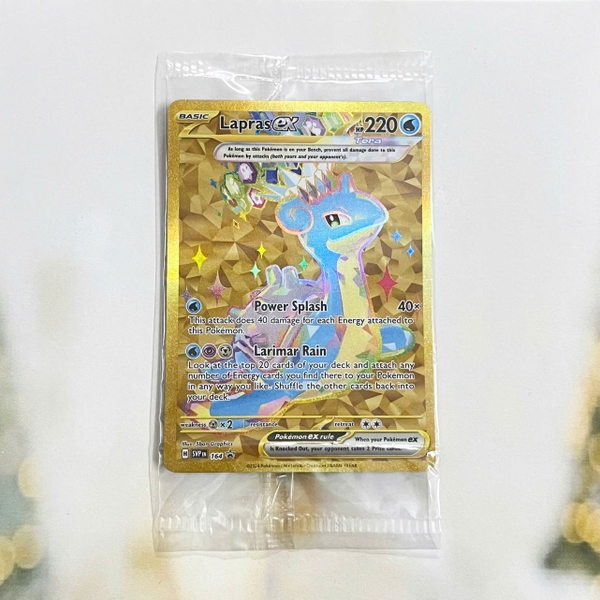 Thẻ hình Pokemon Lapras ex SVP164 - Lá bài lẻ Scarlet & Violet Gold Rare Promo tiếng Anh chính hãng ảnh 2