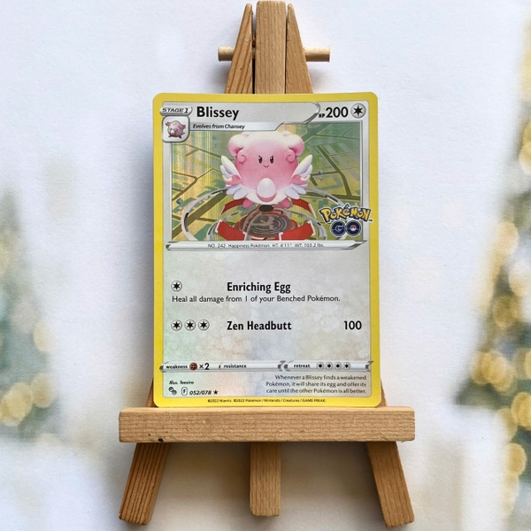 Thẻ hình Blissey 052/078 - Lá bài lẻ Pokemon Go Rare tiếng Anh chính hãng
