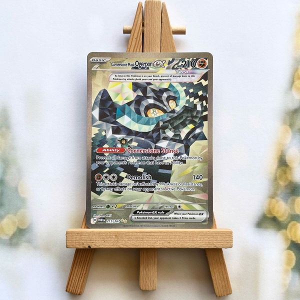 Thẻ hình Pokemon Cornerstone Mask Ogerpon ex 215/167 - Lá bài lẻ Twilight Masquerade S Illustration Rare tiếng Anh ảnh 2