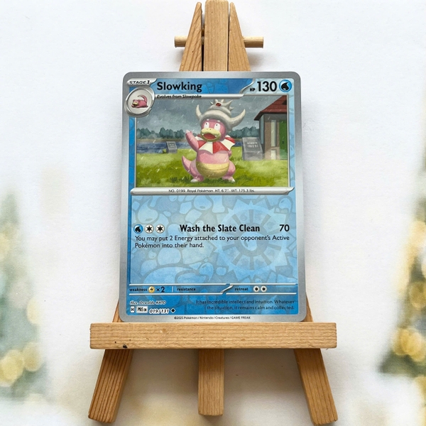 Thẻ hình Pokemon Slowking 019/131 - Lá bài lẻ Prismatic Evolutions Uncommon Reverse Holo tiếng Anh chính hãng
