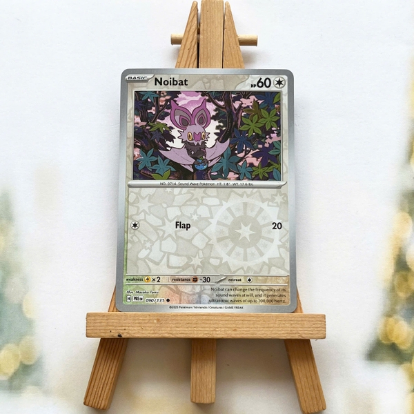 Thẻ hình Pokemon Noibat 090/131 - Lá bài lẻ Prismatic Evolutions Common Reverse Holo tiếng Anh chính hãng