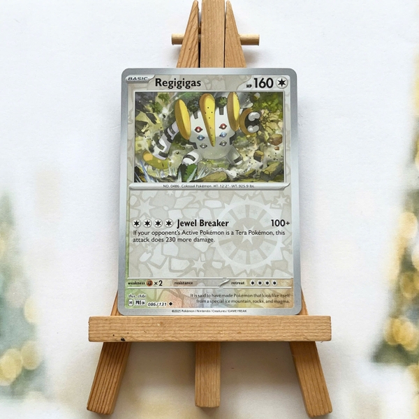 Thẻ hình Pokemon Regigigas 086/131 - Lá bài lẻ Prismatic Evolutions Uncommon Reverse Holo tiếng Anh chính hãng