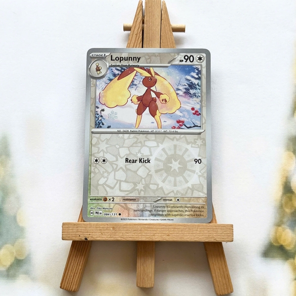 Thẻ hình Pokemon Lopunny 084/131 - Lá bài lẻ Prismatic Evolutions Common Reverse Holo tiếng Anh chính hãng
