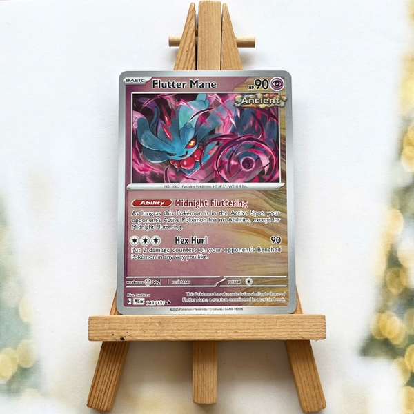 Thẻ hình Pokemon Flutter Mane 043/131 - Lá bài lẻ Prismatic Evolutions Rare Reverse Holo tiếng Anh chính hãng