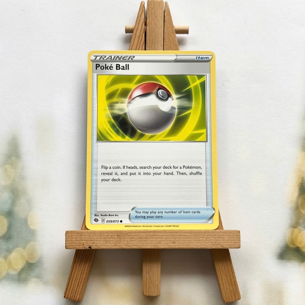Thẻ hình Pokemon Poke Ball 059/073 - Lá bài lẻ Champion's Path Reverse Holo tiếng Anh chính hãng ảnh 2