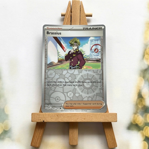 Thẻ hình Pokemon Brassius 187/197 - Lá bài Scarlet & Violet: Obsidian Flames Uncommon tiếng Anh chính hãng