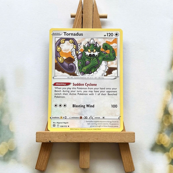 Thẻ hình Pokemon Tornadus 126/172 - Lá bài lẻ Brilliant Stars Rare tiếng Anh chính hãng