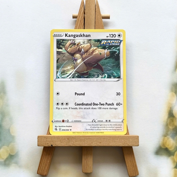 Thẻ hình Pokemon Kangaskhan 204/264 - Lá bài lẻ Fusion Strike Rare tiếng Anh chính hãng