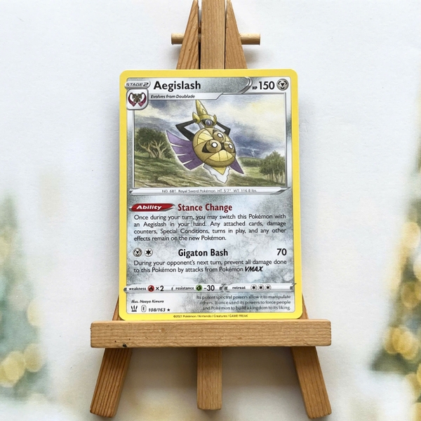 Thẻ hình Pokemon Aegislash 108/163 - Lá bài lẻ Battle Styles Rare tiếng Anh chính hãng
