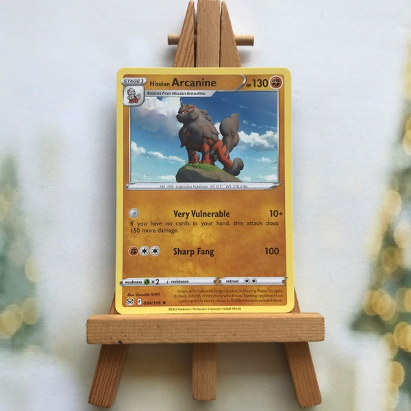Thẻ hình Pokemon Hisuian Arcanine 084/196 - Lá bài Sword&Shield Lost Origin Holo Rare Reverse Holo tiếng Anh chính hãng ảnh 5