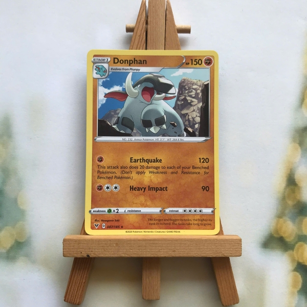 Thẻ hình Pokemon Donphan 087/185 - Lá bài lẻ Vivid Voltage Rare tiếng Anh chính hãng