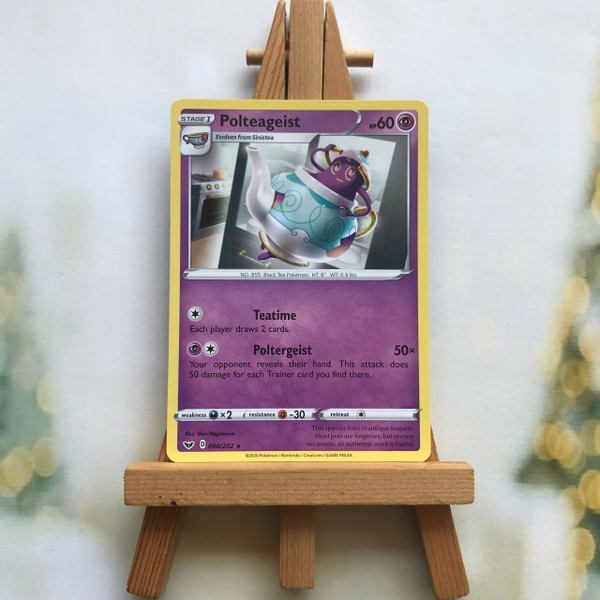 Thẻ hình Pokemon Polteageist 090/202 - Lá bài lẻ Sword & Shield Base Set Rare tiếng Anh chính hãng
