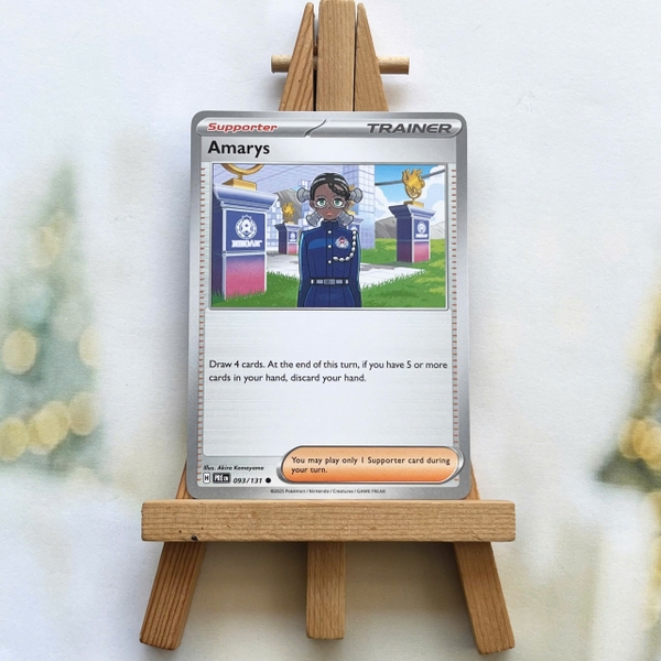 Thẻ hình Pokemon Amarys 093/131 - Lá bài lẻ Prismatic Evolutions Common Reverse Holo tiếng Anh chính hãng ảnh 2
