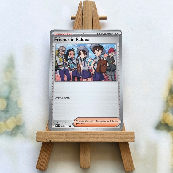 Thẻ hình Pokemon Friends in Paldea 109/131 - Lá bài lẻ Prismatic Evolutions Common Reverse Holo tiếng Anh chính hãng ảnh 2