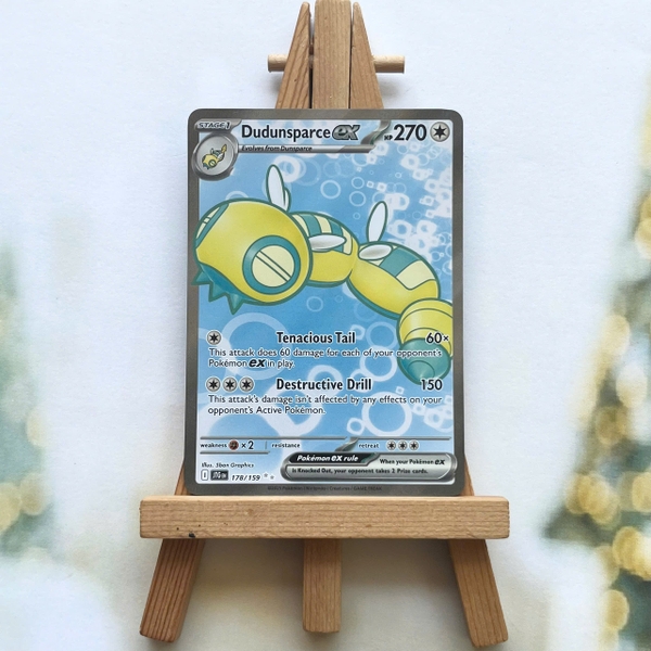 Thẻ hình Pokemon Dudunsparce ex 178/159 - Lá bài lẻ Journey Together Full Art Ultra Rare tiếng Anh chính hãng