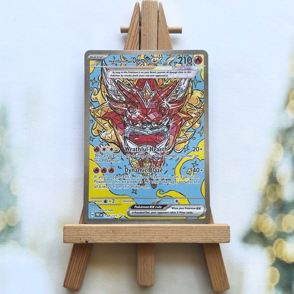 Thẻ hình Pokemon Hearthflame Mask Ogerpon ex 148/131 - Lá bài lẻ Prismatic Evolutions Special Illustration Rare tiếng Anh chính hãng