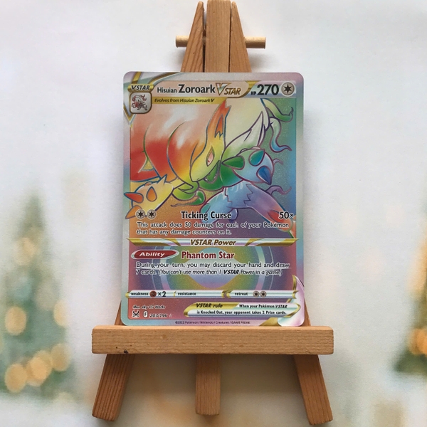 Thẻ hình Pokemon Hisuian Zoroark VSTAR 203/196 - Lá bài lẻ Lost Origin Hyper Rare tiếng Anh chính hãng ảnh 2