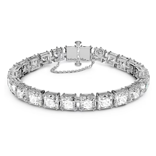 SWAROVSKI Millenia bracelet (Square cut, Small, White, Rhodium plated)
