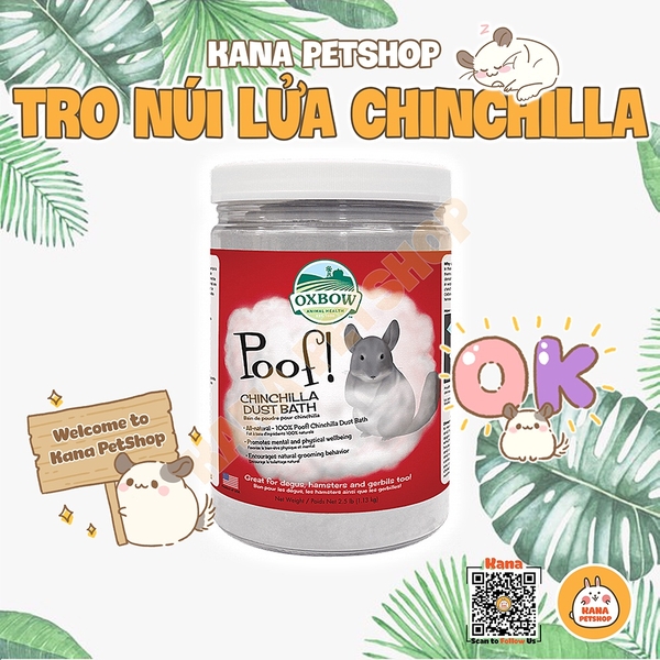 Cát tắm Chinchilla 🐹FREESHIP🐹 Cát Tắm Oxbow Poof Tro Núi Lửa cho Chinchilla .