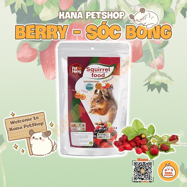 Thức Ăn Sóc 🐹FREESHIP🐹 Thức Ăn Pet Heng Vị Mixed Berry Squirrel Food Thức Ăn Sóc Bông ,Thỏ,Bọ,Chinchilla ....