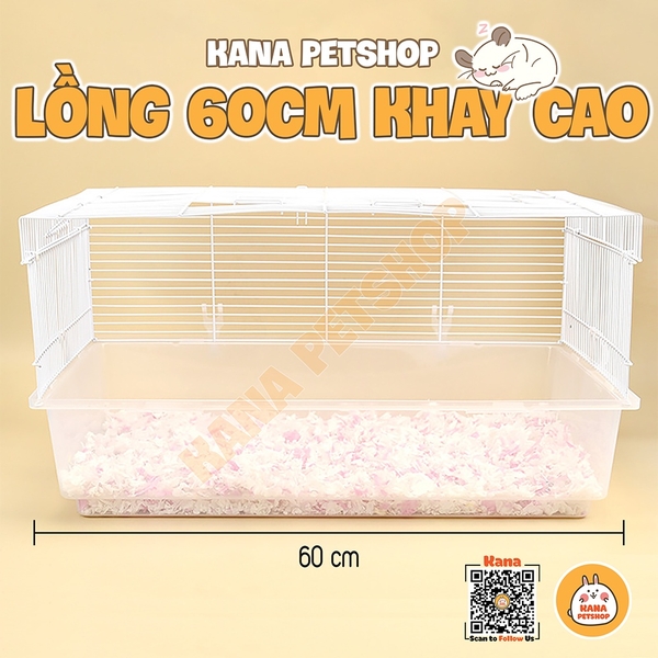 Lồng Hamster Đại Chuồng Hamster 60cm Lồng Đại Khay Cao 60cm - Lồng 60cm Hamster Mâm Cao, Nhím , Sóc , Sóc Bay , Vẹt ....