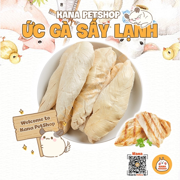 Gà Sấy Khô 🐹 FreeShip 🐹 Gà Viên Sấy Lạnh Thức Ăn Dặm Hamster Nhím Đồ Ăn Tiện Lợi Cho Chó, Mèo .....