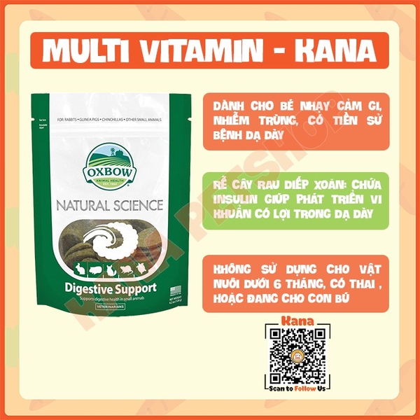 Oxbow Natural Science 🐹FREESHIP🐹DATE MỚI OXBOW Lẻ Viên Hỗ Trợ Dinh Dưỡng cho guinea pig, thỏ, chinchilla ...
