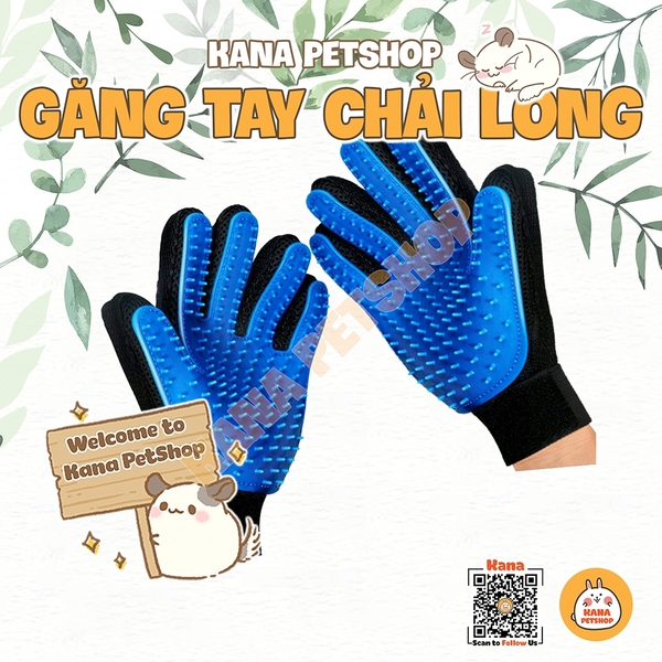Găng Tay Chải Lông Thú Cưng 🐹FREESHIP🐹 Găng Tay Lấy Lông Cực Tốt Dành Cho Thỏ, Mèo, Chó v.v