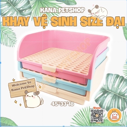 Khay Vệ Sinh Cho Thỏ 🐹FREESHIP🐹 Khay Vệ Sinh Chuột Lang Size Đại Cho Thỏ, Bọ ....
