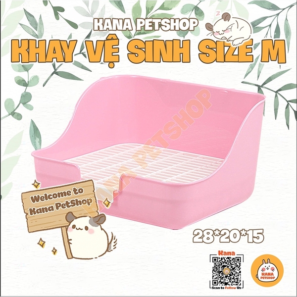 Khay Vệ Sinh Cho Thỏ 🐹FREESHIP🐹 Khay Vệ Sinh Chuột Lang Size Đại Cho Thỏ, Bọ ....