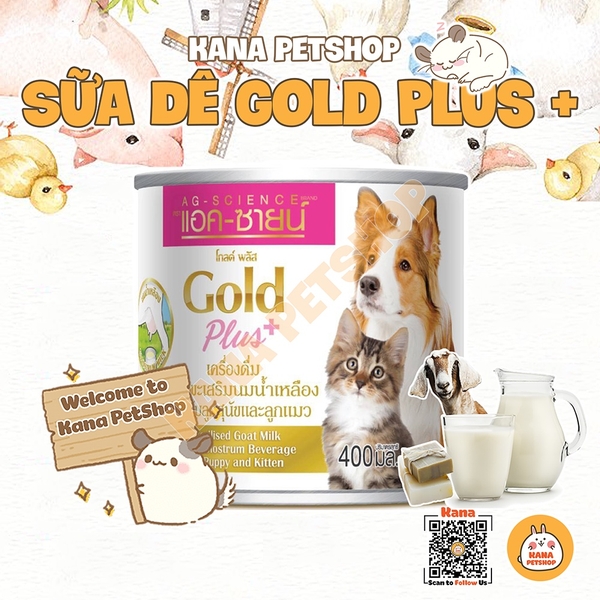 Sữa Dê Thái Lan Gold Plus+ 🐹FREESHIP🐹 Pet Heng Thái Lan Sữa Dê Cho Chó, Mèo, Thỏ, Bọ, Sóc....