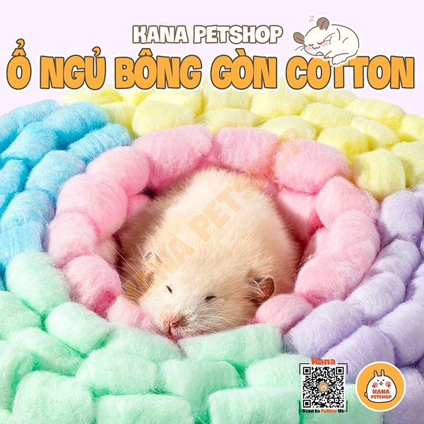 Bông Gòn Tạo Ổ Hamster 🐹FREESHIP🐹 30 Gram Lót Chuồng Bông Gòn COTTON Tạo Ổ Ngủ - Ổ Đẻ Cho Hamster , Sóc Bay , Sóc Bông