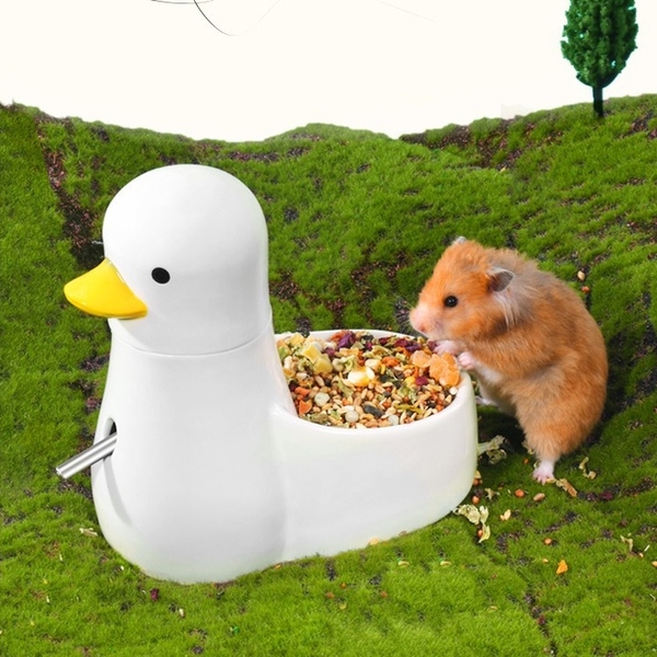 Đế bình nước cho hamster 🐹FREESHIP🐹  Đế Sứ Kèm Chén Ăn Con Vịt YEE cho hamster