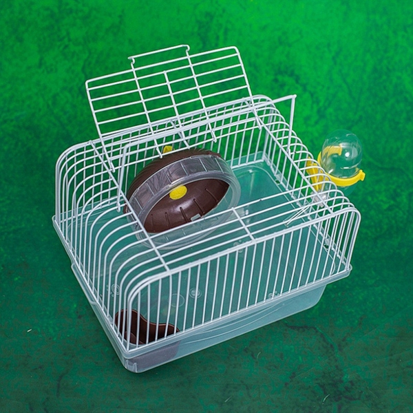 Lồng nuôi hamster mini Lồng hamster KHAY TRONG suốt, lồng mini full phụ kiện, lồng ngũ sắc hamster