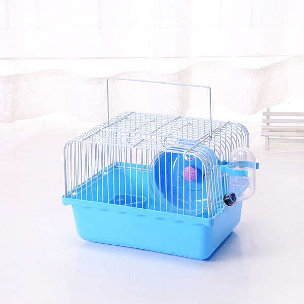 Lồng Hamster Mini Kèm Gác Lửng Nhỏ Full.Chuồng Hamster Mini 𝐠𝐚́𝐜 𝐥𝐮̛̉𝐧𝐠 𝐧𝐡𝐨̉ Full Phụ Kiện Wheel Chạy Chén Ăn Bình Nước