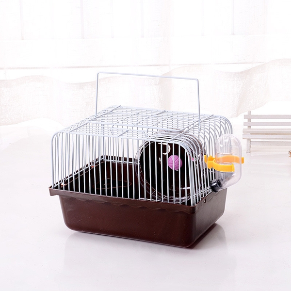 Lồng Hamster Mini Kèm Gác Lửng Nhỏ Full.Chuồng Hamster Mini 𝐠𝐚́𝐜 𝐥𝐮̛̉𝐧𝐠 𝐧𝐡𝐨̉ Full Phụ Kiện Wheel Chạy Chén Ăn Bình Nước