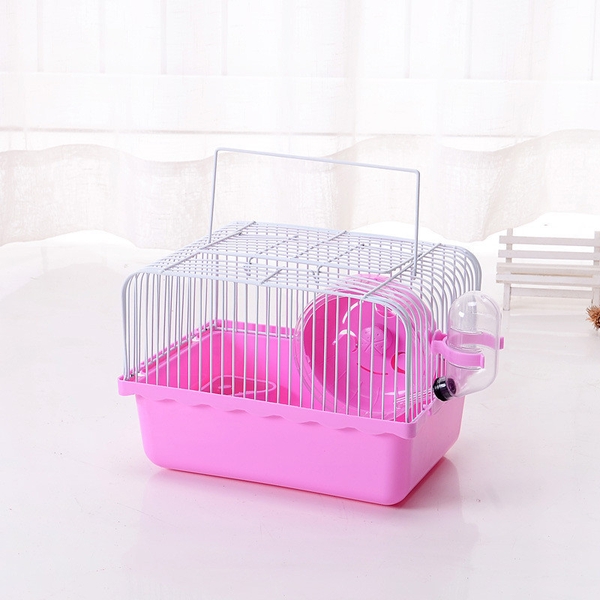 Lồng Hamster Mini Kèm Gác Lửng Nhỏ Full.Chuồng Hamster Mini 𝐠𝐚́𝐜 𝐥𝐮̛̉𝐧𝐠 𝐧𝐡𝐨̉ Full Phụ Kiện Wheel Chạy Chén Ăn Bình Nước
