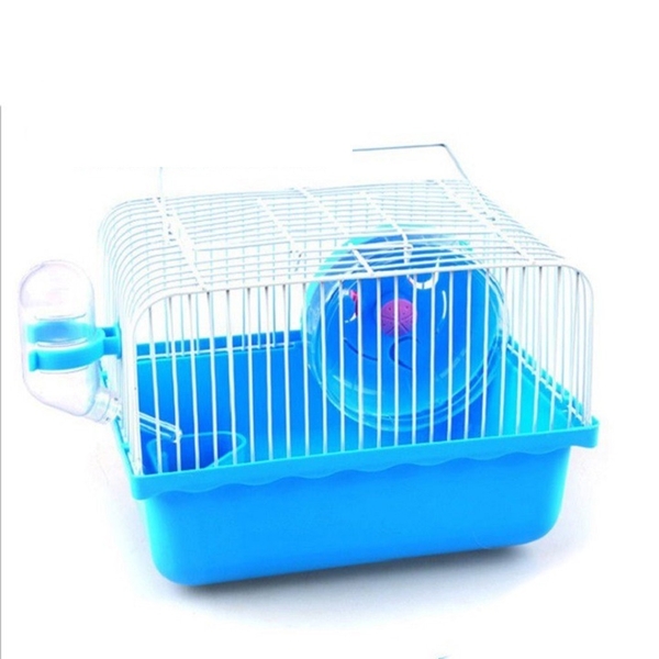 Lồng Hamster Mini Kèm Gác Lửng Nhỏ Full.Chuồng Hamster Mini 𝐠𝐚́𝐜 𝐥𝐮̛̉𝐧𝐠 𝐧𝐡𝐨̉ Full Phụ Kiện Wheel Chạy Chén Ăn Bình Nước