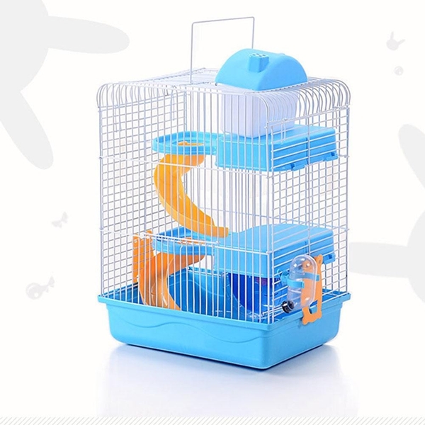 Lồng Hamster 3 tầng – Hoàng tử 𝟑 𝐭𝐚̂̀𝐧𝐠 size lớn 27x21x45cm  đủ màu sắc