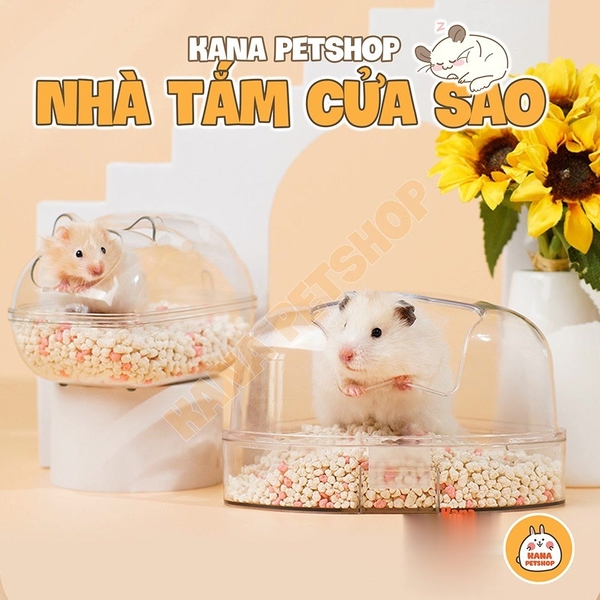 Nhà Tắm Hamster 🐹FREESHIP🐹 Nhà Tắm Mica Cửa Sao Cho Hamster Bear, WinterWhite, Robo,Campell .