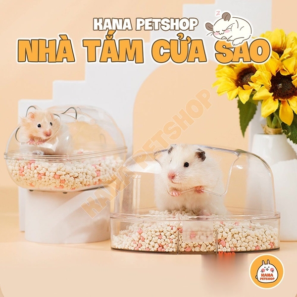 Nhà Tắm Hamster 🐹FREESHIP🐹 Nhà Tắm Mica Cửa Sao Cho Hamster Bear, WinterWhite, Robo,Campell .